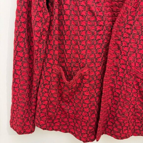 Habitat Clothes to Live In Honeycomb Texture Cardigan Size Small Red Black - Picture 3 of 4